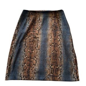 Jalouze Petite Snake Print Skirt Size 8